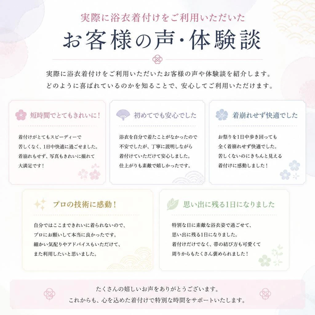お客様の声・体験談